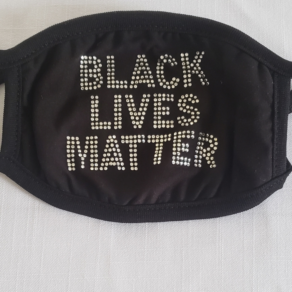 BLM rhinestone mask S/M